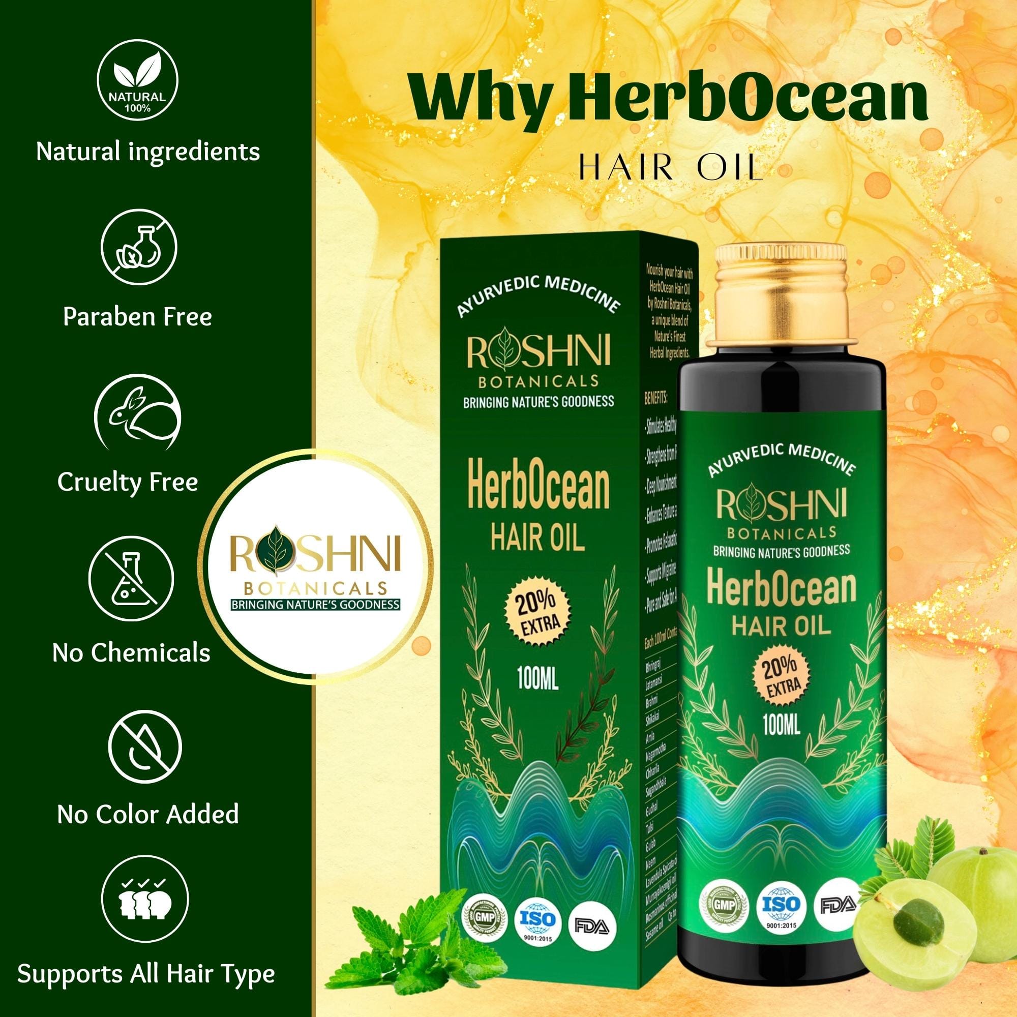 100% Pure Herbal Hair Oil