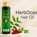 HerbOcean Hair Oil with Amla, Brahmi and Neem—Ayurvedic herbal hair growth oil for hair loss & thinning