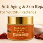 HerbOcean Soundarya Cream with saffron and goat milk for anti-aging and skin repair